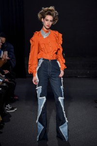 Model on the catwalk