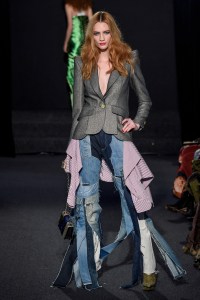 Model on the catwalk