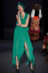 Model on the catwalk