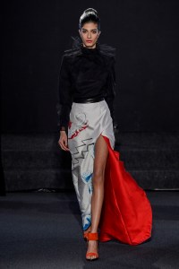 Model on the catwalk