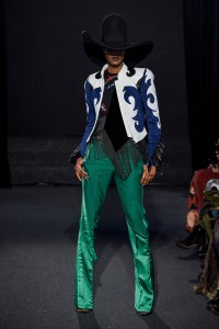 Model on the catwalk