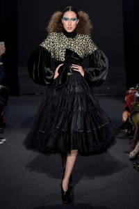 Anna Cleveland on the catwalk