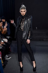 Model on the catwalk