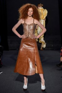 Model on the catwalk