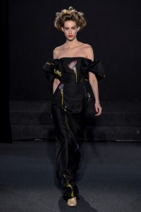 Model on the catwalk