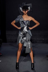 Model on the catwalk