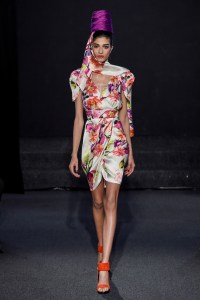 Model on the catwalk