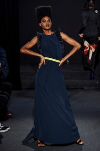 Model on the catwalk
