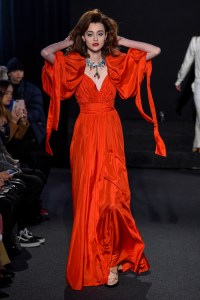 Model on the catwalk