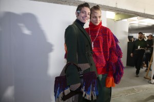 Backstage at Sacai Men's Fall 2018