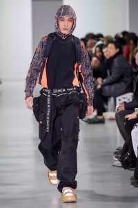 Model on the catwalk