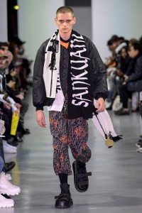 Model on the catwalk