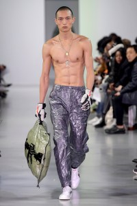 Model on the catwalk