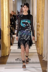Model on the catwalk