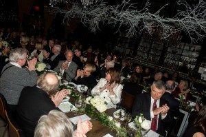 The atmosphere at the dinner.