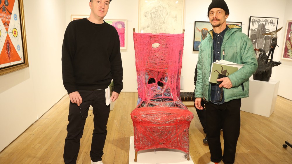 The scene at the Outsider Art Fair.