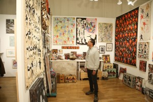 The scene at the Outsider Art Fair.