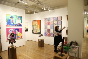 The scene at the Outsider Art Fair.