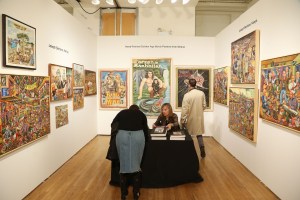 The scene at the Outsider Art Fair.