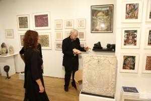 The scene at the Outsider Art Fair.
