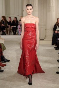 Model on the catwalk