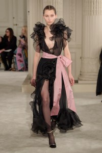 Model on the catwalk