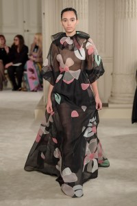 Model on the catwalk