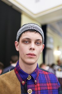 Backstage at Versace Men's Fall 2018