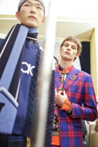 Backstage at Versace Men's Fall 2018