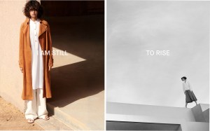 Vince’s spring campaign was photographed by Julia Noni and styled by Vittoria Cerciello. The premise of the campaign is a continuation of the fall 2017 creative, which introduced a series of introspective phrases that sought to explore the brand’s identity through language and emotion, such as “I Am Rooted, and I Flow” or “I Am Still, to Rise.”“In this second act, we take the story one step further, emphasizing the new voice and visual identity of Vince under the creative direction of Caroline Belhumeur, while still honoring the brand’s foundation of luxurious simplicity,” said Tomoko Ogura, vice president, brand director. "This season we hope to convey an optimistic message that inspires the viewer to identify warmth and positivity in their surroundings.”The campaign features Marte Mei van Haaster, Tandi Reason Dahl and Lucian Clifforth.The ads break Tuesday on vince.com and will appear in the spring issues of Porter magazine and T: The New York Times Style Magazine. In addition, it will encompass video, digital and outdoor components, including subway banners in New York and wild postings in New York and Paris.The campaign will be accompanied by a video component, which visually portrays emotion through the merging of movement and scenery. Filmed by Luca Repola and styled by Jason Rider, the video features models Louise Parker, Ilana Kozlov, Phoenix Anderson and Nathan Mitchell. — Lisa Lockwood