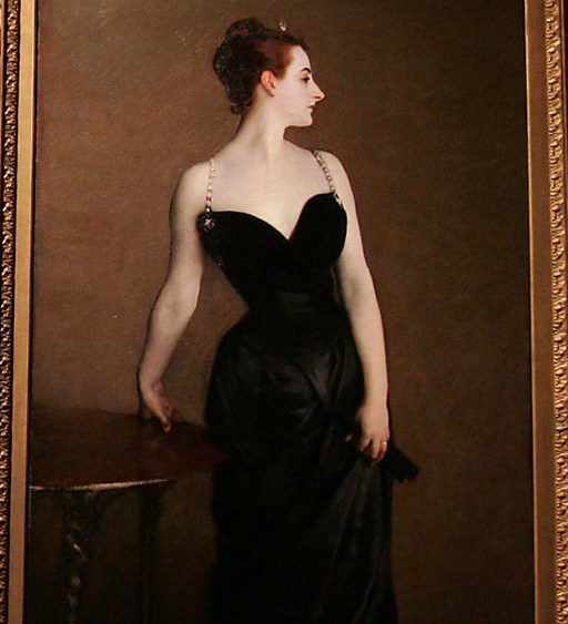 Two visitors look at a painting "Madame X' by John Singer Sargent at an art exhibition 'Americans in Paris' at the British National Gallery in London, Monday, Feb. 20, 2006. The exhibition looks at why American art students and artists were drawn to Paris in France from 1860 to 1900. (AP Photo/Sang Tan)