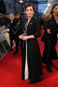 2018 BAFTAs red carpet Kristin Scott Thomas