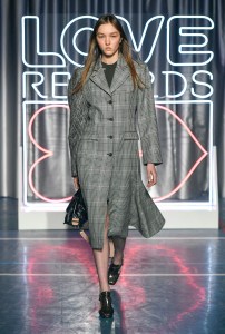 Model on the catwalk