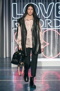 Model on the catwalk