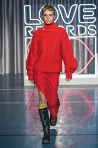 Model on the catwalk