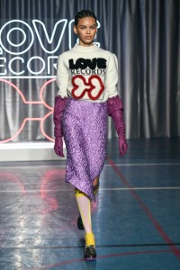 Model on the catwalk