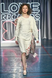 Model on the catwalk