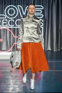 Model on the catwalk