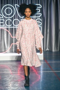 Model on the catwalk