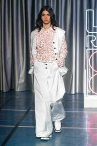 Model on the catwalk