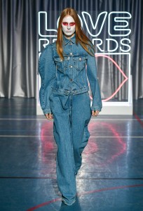Model on the catwalk