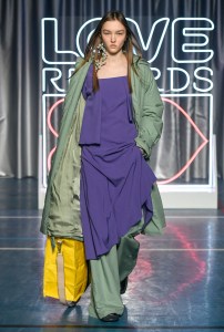 Model on the catwalk