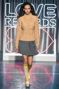 Model on the catwalk