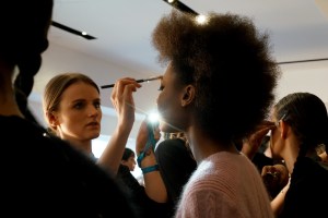 Backstage at Adam Selman RTW Fall 2018