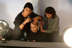 Backstage at Adam Selman RTW Fall 2018