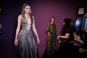 Backstage at Alberta Ferretti RTW Fall 2018