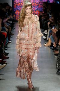 Gigi Hadid on the catwalkAnna Sui show, Runway, Fall Winter 2018, New York Fashion Week, USA - 12 Feb 2018
