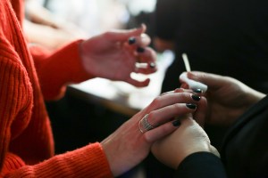 Backstage  at Nicole Miller RTW Fall 2018