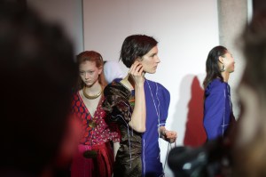 Backstage at Marni RTW Fall 2018