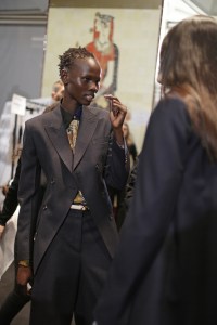 Backstage at Salvatore Ferragamo RTW Fall 2018